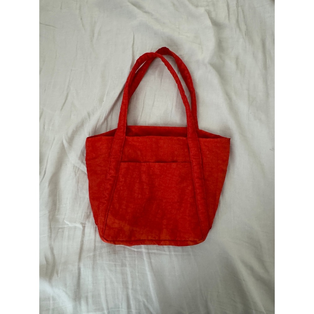 Baggu Mini Cloud Bag Red Orange Recycled Nylon Tote *Flaw*
